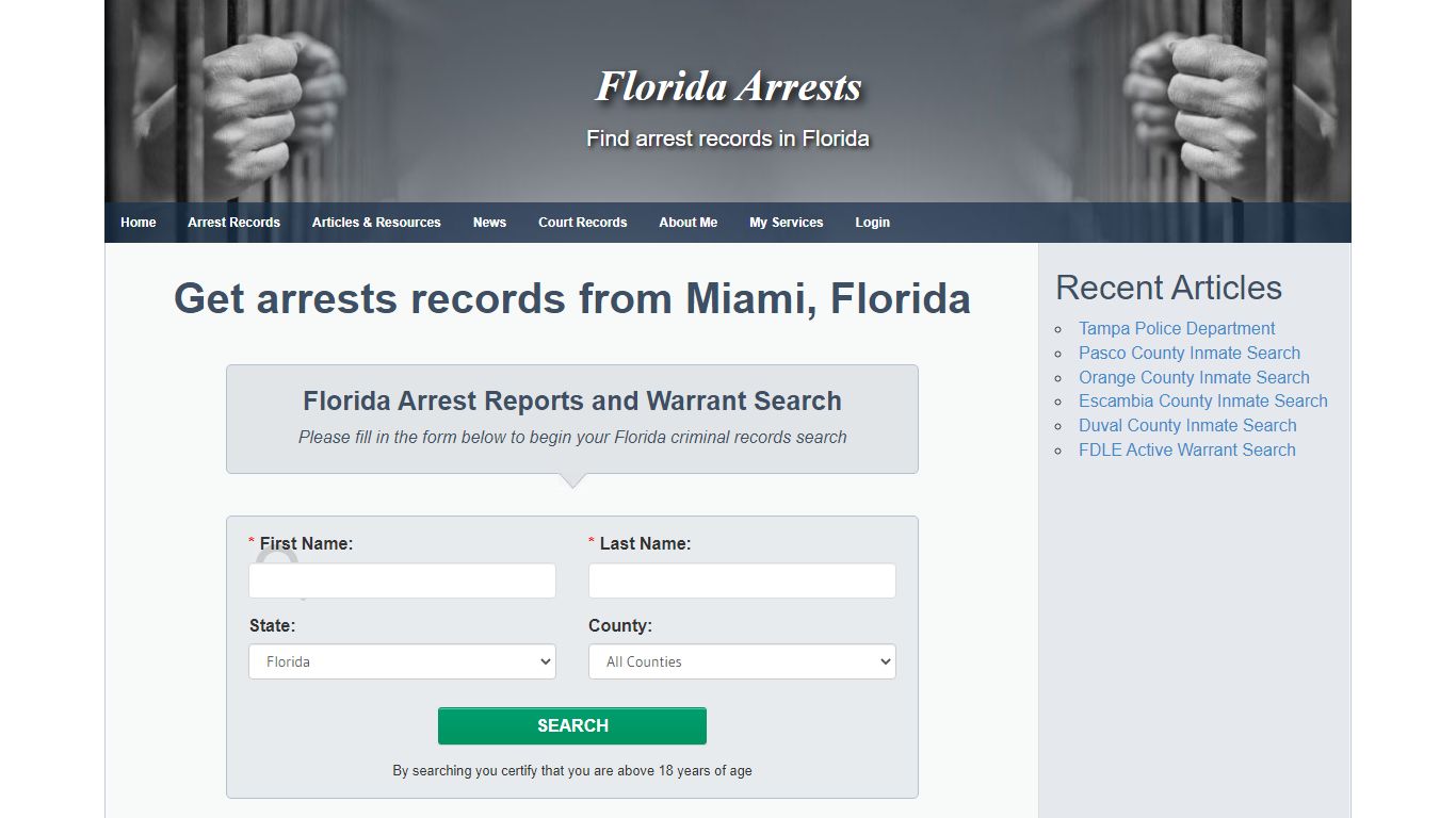 Miami FL Warrant Search and Arrest Records - Florida Arrests