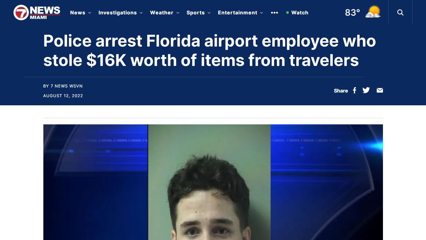 Police arrest airport employee who stole $16K worth of items from ...